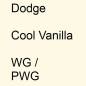 Preview: Dodge, Cool Vanilla, WG / PWG.